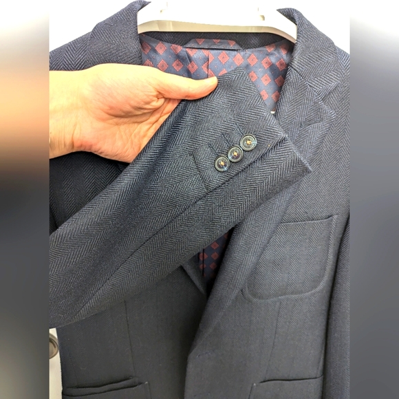 Men's Matinique Navy Blue Blazer - Picture 2 of 5